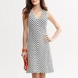 Banana Republic Ponte Chevron Dress